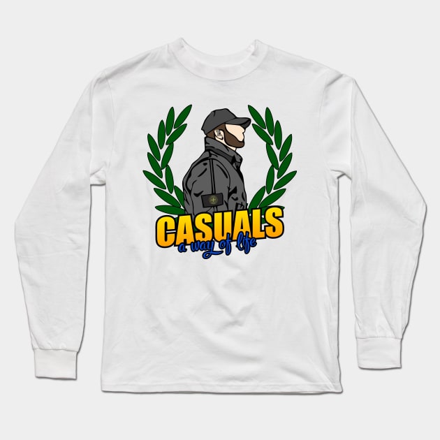 Casuals Hooligans Long Sleeve T-Shirt by RomaChornei